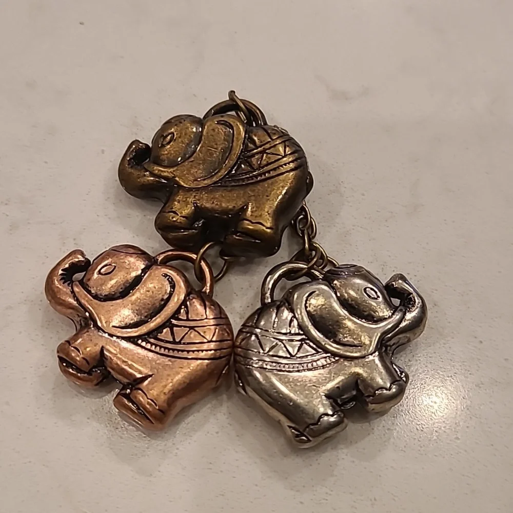Elephant and Leaf Craft pieces for jewelry making